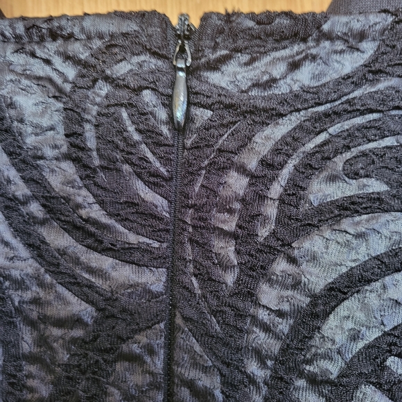 Windsor black patterned corset skater cocktail dress. Worn once! Jnr. Large - Picture 7 of 16